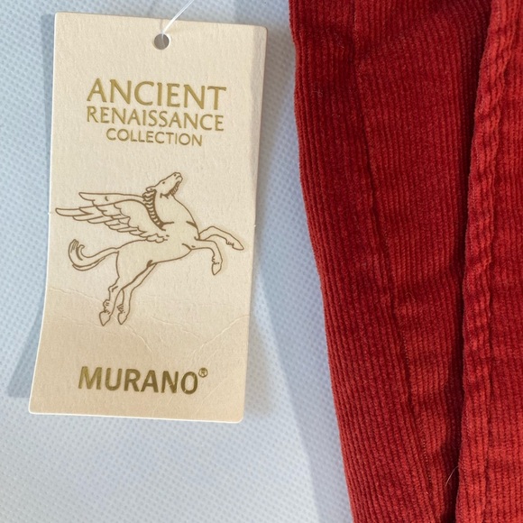 NEW Men's Murano Lucas Carrot Fit Corduroy Pleated Pants Rustic Red $95 - Picture 4 of 11